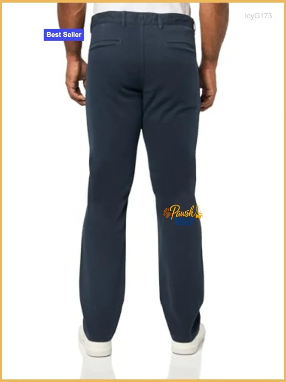Slim Fit Stretch Cotton Chino Trousers Size 35x32